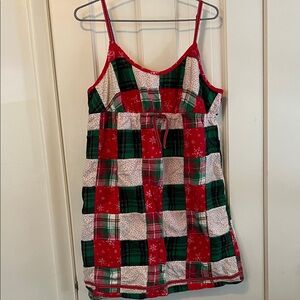 Xhilaration Red and Green Plaid Women's Pajama Dress